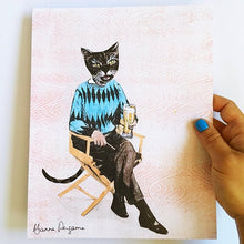 Beer Cat Art Print