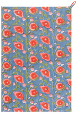 Poppy Block Printed Tea Towel