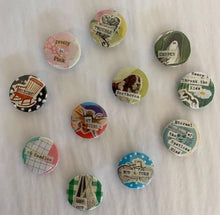 Assorted Buttons/Pins by Local Artist Dolly Heart