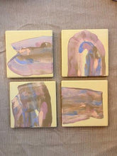 Hand Painted Ceramic Coasters (set of 4)- Original Artwork by Gina Gaetz