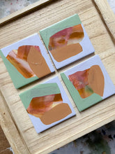 Hand Painted Ceramic Coasters (set of 4)- Original Artwork by Gina Gaetz