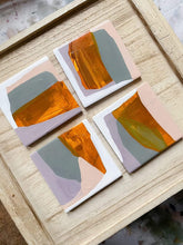 Hand Painted Ceramic Coasters (set of 4)- Original Artwork by Gina Gaetz