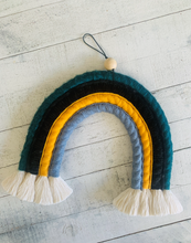 Fiber Art Woven Rainbows