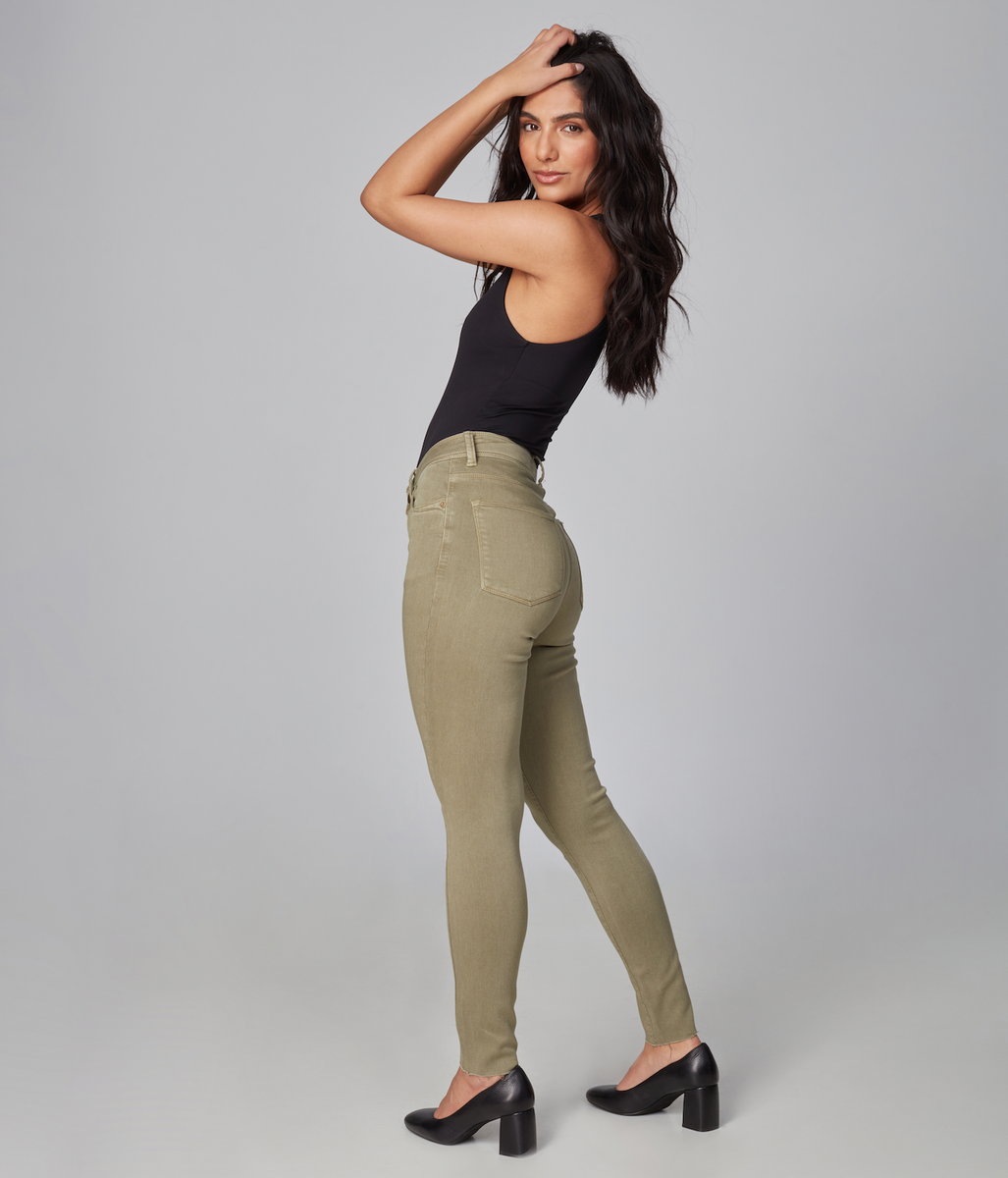 Khaki skinny 2025 jeans womens