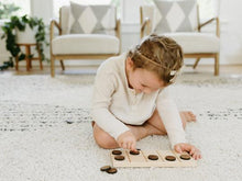 Wooden Ten Frame & Counting Pieces • Modern Wood Math Board
