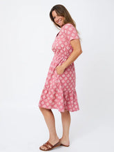 Lydia Dress Floral Stamp Rose