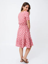 Lydia Dress Floral Stamp Rose
