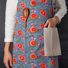 Poppy Hand Block Printed Apron