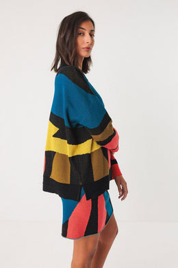 Lexa Sweater & Karia Skirt - Organic Cotton Jacquard Knit Set