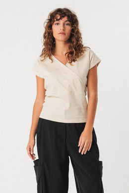 Maialen Organic Cotton V-Neck Shirt