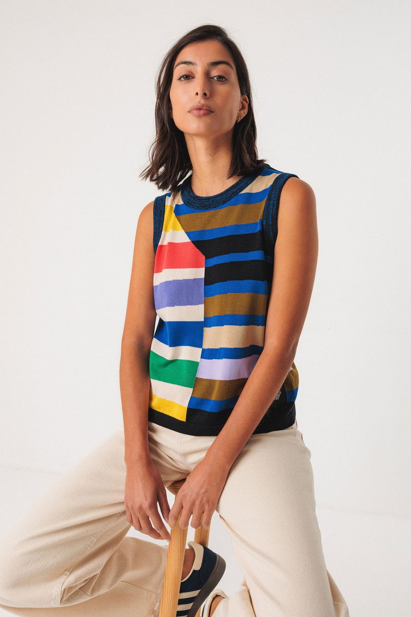 Naiara Sleeveless Grems Collab Sweater Top/Vest