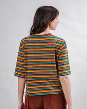 Organic Cotton Stripes Squared Tee - Multicolor