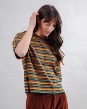 Organic Cotton Stripes Squared Tee - Multicolor