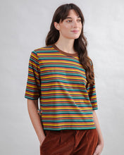 Organic Cotton Stripes Squared Tee - Multicolor