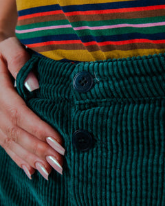 Organic Cotton Corduroy Mini Skirt - Green