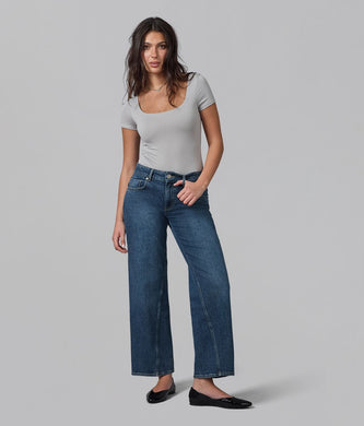 Miro Mid Rise Relaxed Straight Jeans