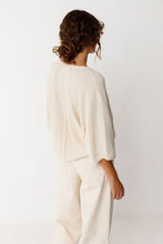 Olaia Ivory Batwing Organic Cotton Sweater – Relaxed V-Neck Sustainable Knit
