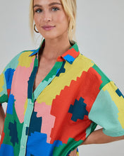 Maxi Flower Oversize Cropped Blouse - Organic Cotton & Viscose