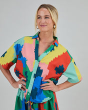 Maxi Flower Oversize Cropped Blouse - Organic Cotton & Viscose