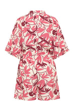 Milaa EcoVero™ Belted Jumpsuit - Berry Bird