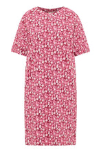 Organic Cotton Jersey Dress in Red Wildflowers