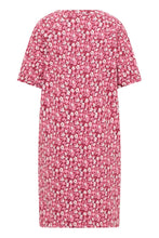 Organic Cotton Jersey Dress in Red Wildflowers