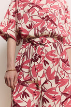 Milaa EcoVero™ Belted Jumpsuit - Berry Bird