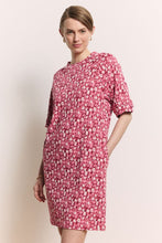 Organic Cotton Jersey Dress in Red Wildflowers
