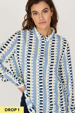 Asune Blouse - Sky Blue Bricks