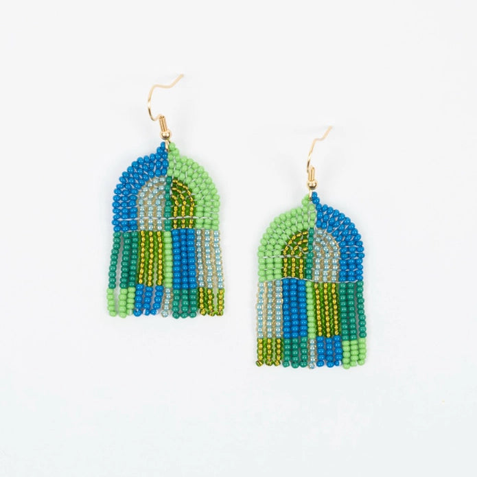 Patchwork Arco Beaded Earrings