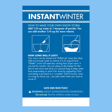 Instant Winter |  Compact Curiosities Artificial Snow Kit