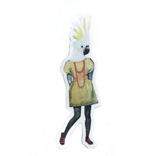 Cockatoo Bird Lady Vinyl Sticker