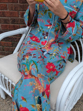 Women’s Cotton Pajama Set – Birds & Blooms