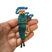 Cannabis Cat Laser Cut Wood Magnet