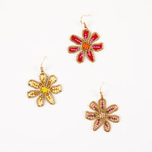 Beaded Daisy Earrings
