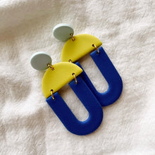 Billie | Blocky Geometric Polymer Clay Earrings (Multiple Colors)