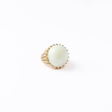 Isabella Enamel Adjustable Size Cocktail Ring - Ivory