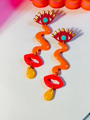 Squiggle Eyes Earrings