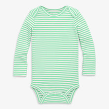 Organic Long Sleeve Stiped Babysuit (Multiple Colors)