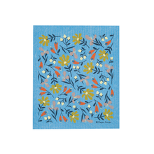 Mayflowers Blue by Megan Kampa Swedish Dishcloth