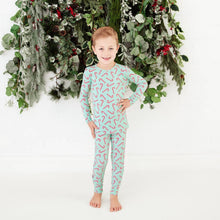 Candy Cane Lane Christmas Bamboo Two Piece Pajamas Set