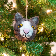 Fair Trade Cat Head Ornament (Multiple Styles/Colors)