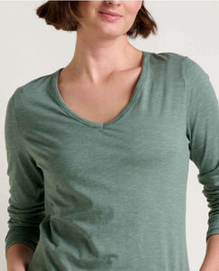 Marley Long Sleeve V-Neck Tee - Laurel