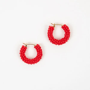 Pop or Color Fair Trade Beaded Hoop Earrings (Multiple Colors)