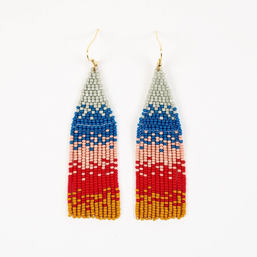 Ombre Bead Fringe Earrings (Assorted Styles)