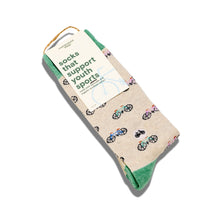 Socks That Support Youth Sports (Beige Bicycles)