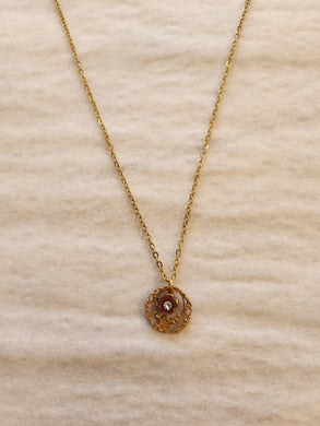 Cosette Vintage Crystal Floral Necklace