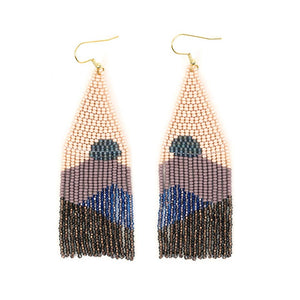 Vista Beaded Fringe Earrings (Multiple Colors)