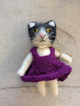 Fair Trade Felt Dapper Cat Ornaments