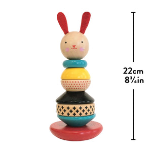 Wooden Rabbit Baby Stacker Toy